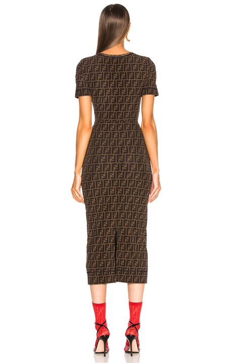 fendi logo skirt and top|fendi signature logo midi dress.